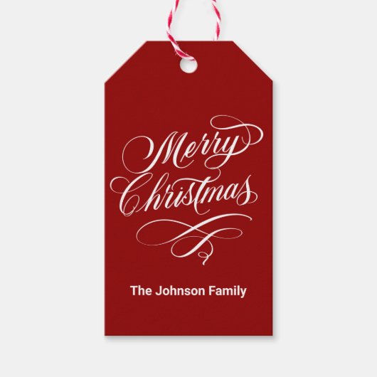 栄えた書道の聖降誕祭 ギフトタグ (正面)