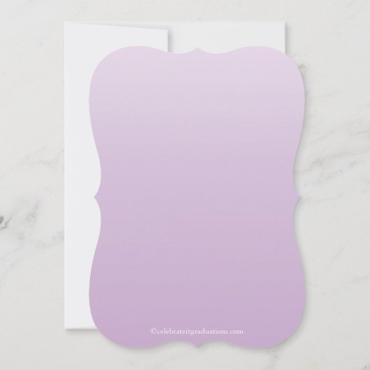 栄えフォーマルたエレガント卒業式パーティー 招待状 (裏面)