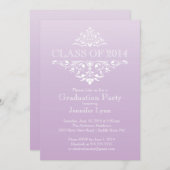 栄えフォーマルたエレガント卒業式パーティー 招待状 (正面/裏面)