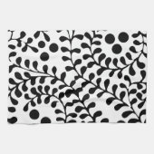 栄かわいらし栄した白黒プリント キッチンタオル (横)