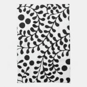 栄かわいらし栄した白黒プリント キッチンタオル (縦)