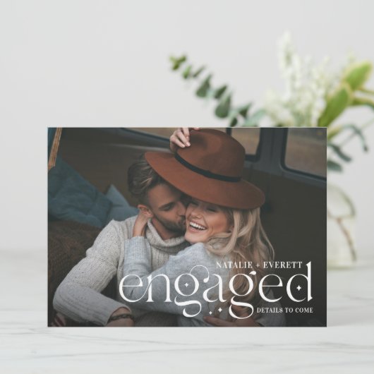 栄モダンえる |フォト婚約 案内状 (スタンド正面)