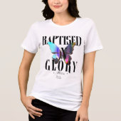 栄光のうちに洗礼を受けた女性 トライブレンドTシャツ (正面)