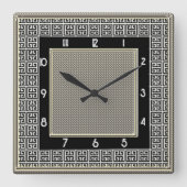 栄光のアールデコ スクエア壁時計 (正面)