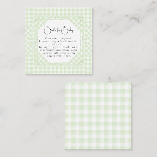 栄光のグリーンギンガムの本ベビー ノートカード (正面/裏面)