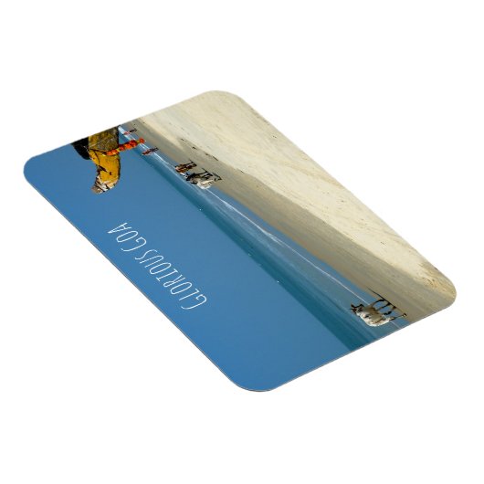 栄光のゴア – 南ゴアのビーチ上の牛 マグネット (右側)