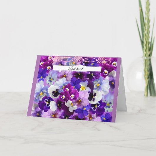 栄光のパンジーテンプレート カード (正面)