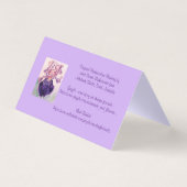 栄光のパープル絵画パンジーの愛誕生日カード (裏面)