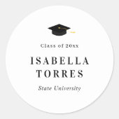 栄光のピークの卒業式のシールまたは封筒用シール ラウンドシール (正面)