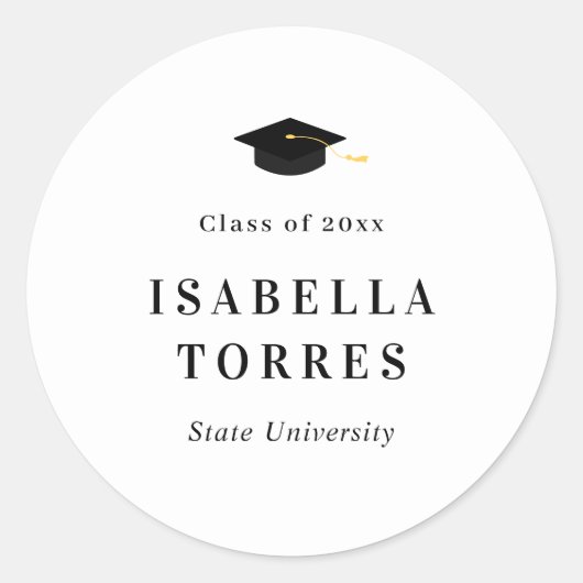 栄光のピークの卒業式のシールまたは封筒用シール ラウンドシール (正面)
