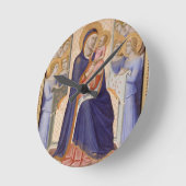 栄光のマドンナ、c.1315 (パネルのテンペラ) ラウンド壁時計 (傾斜)