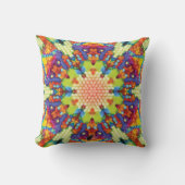 栄光の万華鏡のように千変万化するパターン クッション (正面)