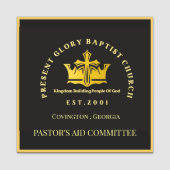 栄光の名前タグを表示 名札 (正面)