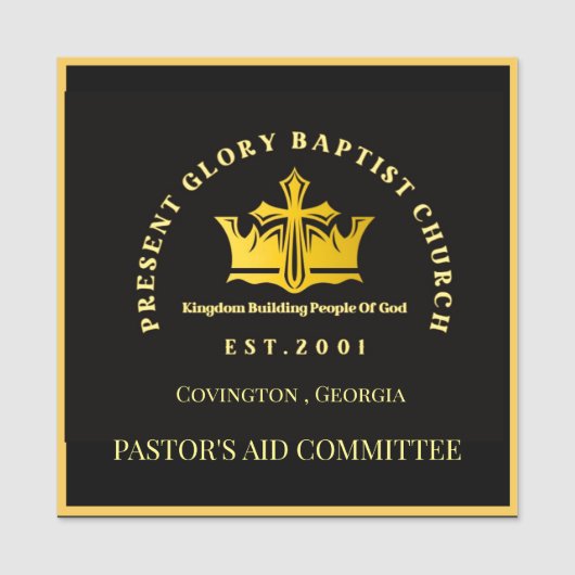 栄光の名前タグを表示 名札 (正面)