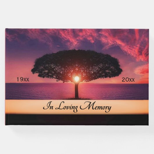 栄光の夕日の葬儀ゲストブック ゲストブック (正面)