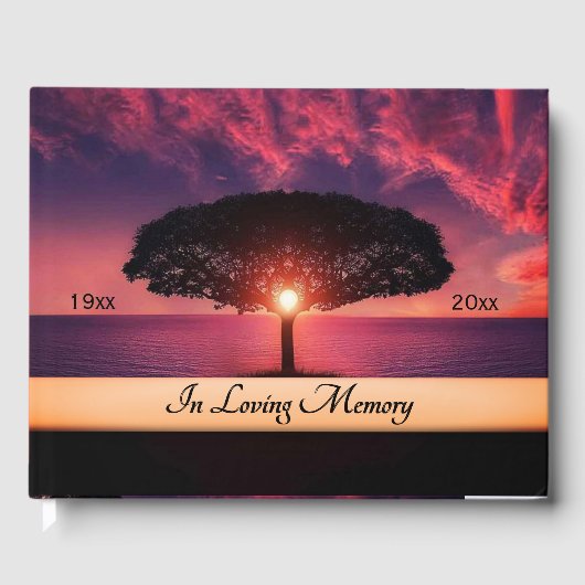 栄光の夕日の葬儀ゲストブック ゲストブック (正面)