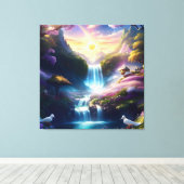 栄光の天の美しい風景1 キャンバスプリント (インサイチュ (ウッドフロア))