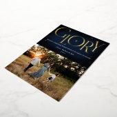 栄光の宗教的なクリスマスデザイン 箔シーズンカード (回転した状態)