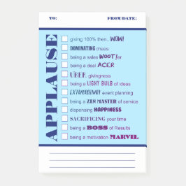 栄光の従業員の認識のポスト・イット賞は叫びます ポストイット