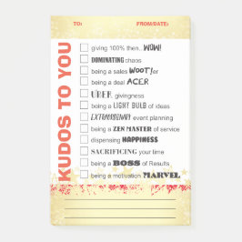 栄光の従業員の認識のポスト・イット賞は叫びます ポストイット