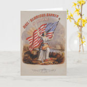 栄光の旗! – グリーティングカード (黄色い花)