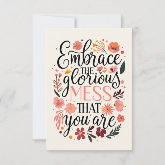 栄光の混乱引用文を受け入れやる気を起こさせるる カード (正面)