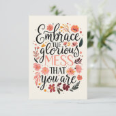 栄光の混乱引用文を受け入れやる気を起こさせるる カード (スタンド正面)