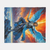 栄光の翼 フリースブランケット (正面(横))