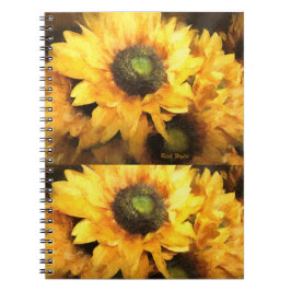 栄光の色のひまわり ノートブック