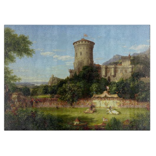 栄光の過去（中世の城と騎士） カッティングボード (正面)