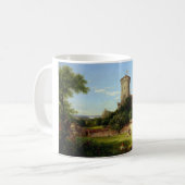 栄光の過去（中世の城と騎士） コーヒーマグカップ (正面左)