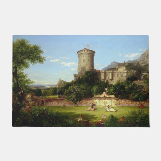 栄光の過去（中世の城と騎士） ドアマット (正面)