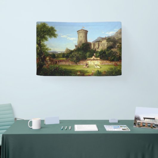 栄光の過去（中世の城と騎士） 横断幕 (トレードショー)