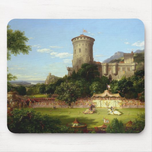 栄光の過去（中世の城跡） （歴史美術） マウスパッド (正面)