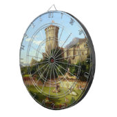 栄光の過去(中世の城) (ヴィンテージアート) ダーツボード (正面右)