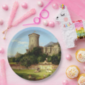 栄光の過去（中世の城） (ヴィンテージアート) ペーパープレート (パーティー)