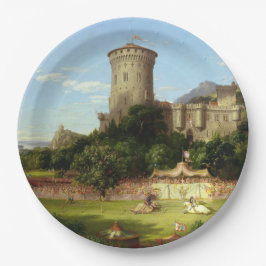 栄光の過去（中世の城） (ヴィンテージアート) ペーパープレート