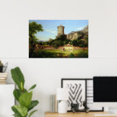 栄光の過去(中世の城) (ヴィンテージアート) ポスター (ホームオフィス)