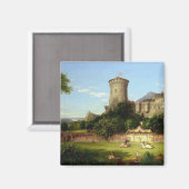 栄光の過去（中世の城） (ヴィンテージアート) マグネット (正面/裏面)