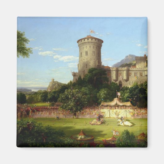 栄光の過去（中世の城） (ヴィンテージアート) マグネット (正面)