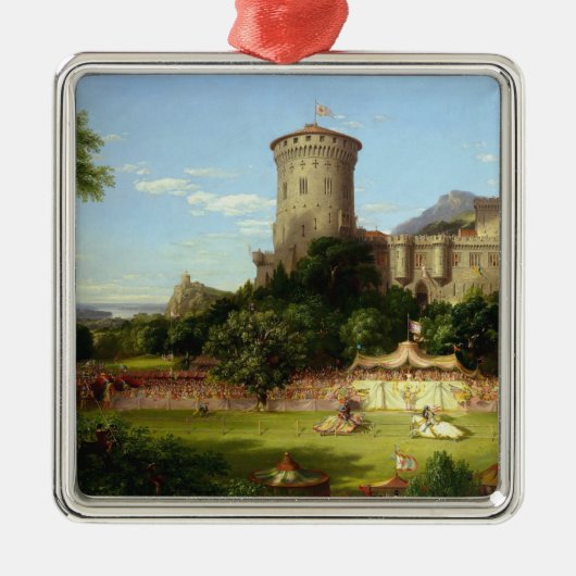 栄光の過去（中世の城） (ヴィンテージアート) メタルオーナメント (正面)
