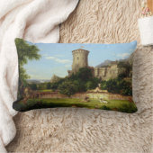 栄光の過去（中世の城） (ヴィンテージアート) ランバークッション (ブランケット)
