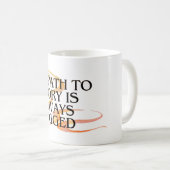 栄光への道は常に険しい – 感動的 コーヒーマグカップ (正面右)