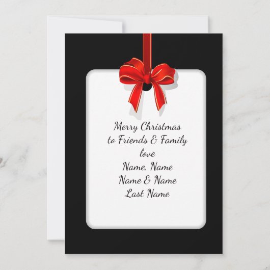 栄光/クリスマス引用文/両面カード/ブラック シーズンカード (裏面)