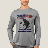 栄誉の沈黙の野原 グレー トライブレンドTシャツ (正面)
