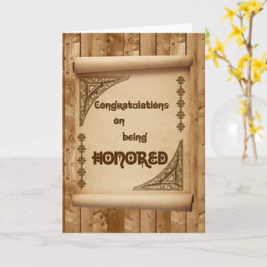 栄誉を祝う カード (黄色い花)