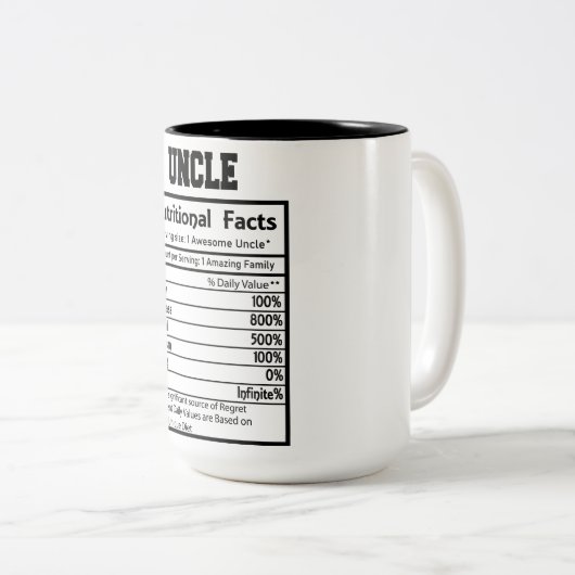 栄養おもしろいの事実を知る ツートーンマグカップ (正面右)