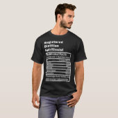 栄養おもしろい栄養士 Tシャツ (正面フル)