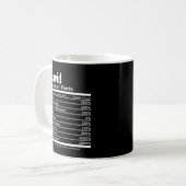 栄養の事実おもしろいのパーソナライズされた名前 コーヒーマグカップ (正面左)