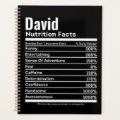 栄養の事実おもしろいのパーソナライズされた名前 プランナー手帳 (正面)